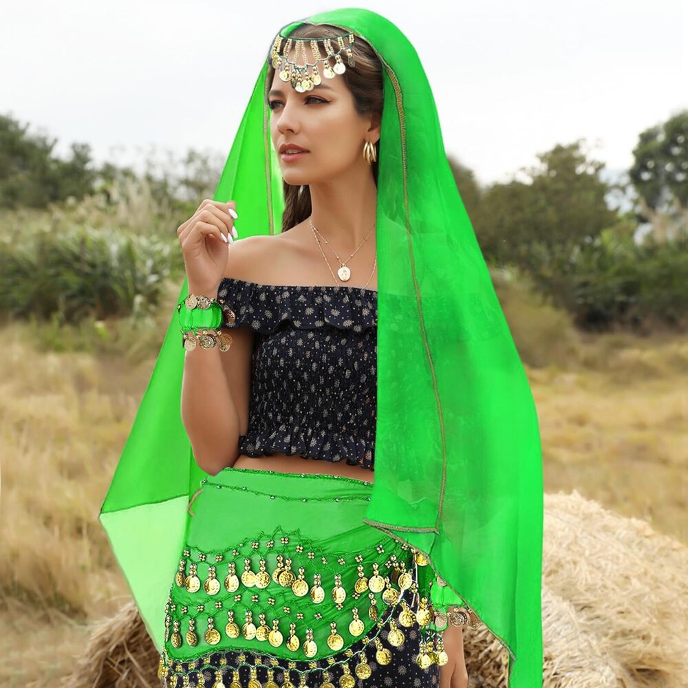 2599 4 Pcs Belly Dance Outfit Sets, Belly Dance C… - image 4